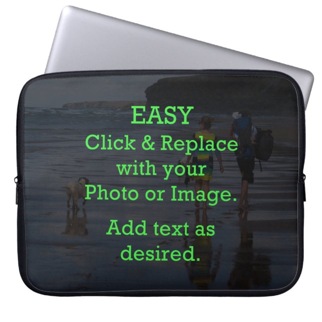 Easy Click & Replace Image to Create Your Own Laptop Sleeve (Front)