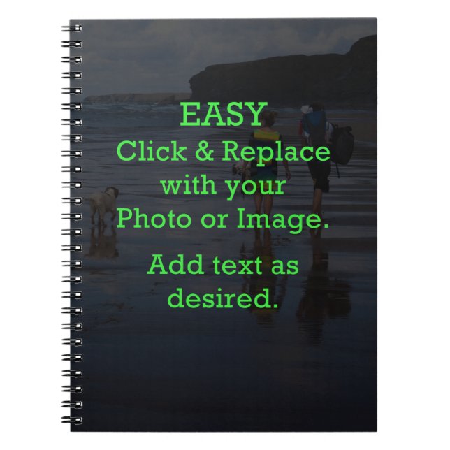 Easy Click & Replace Image to Create Your Own Notebook (Front)