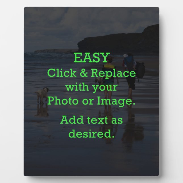 Easy Click & Replace Image to Create Your Own Plaque (Front)