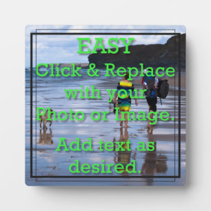 Easy Click to Create Your Own Black Line Border Plaque