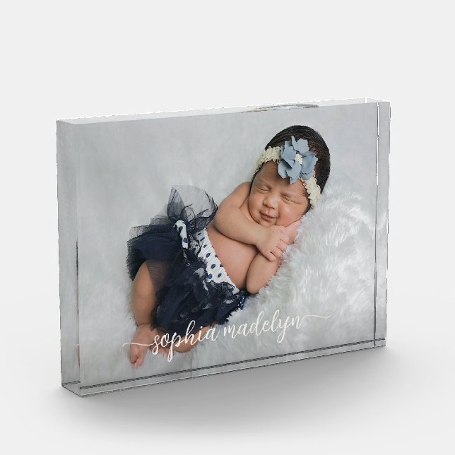 Easy Create Photo with Name in Elegant Script Block (Left)
