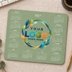 Easy Custom Corporate Business Logo 2027 Calendar Mouse Pad
