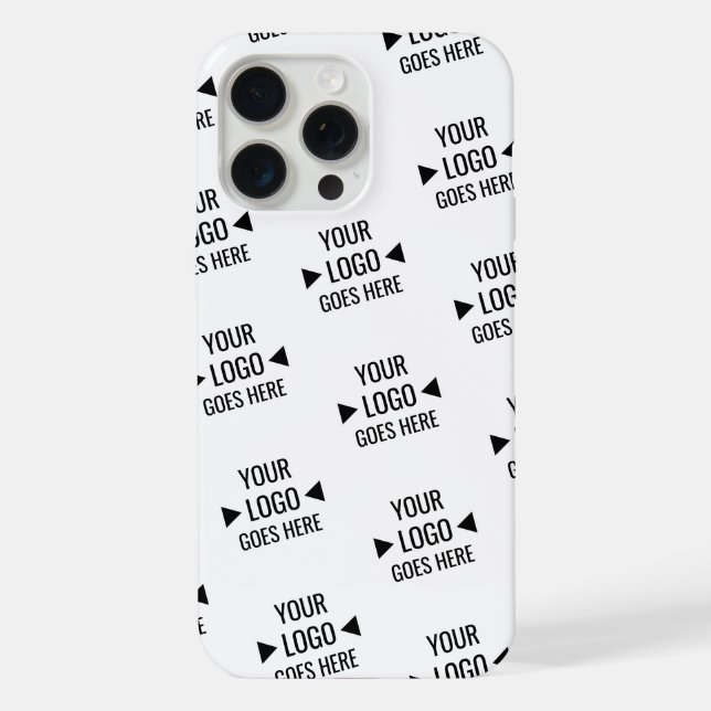 Easy Custom Corporate Business Logo Pattern iPhone Case (Back)