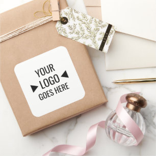 Easy Custom Corporate Business Logo Square Sticker