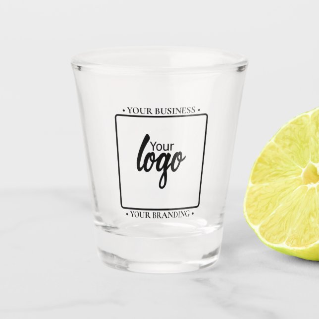 Easy design unique logo personalised shot glass (Front)