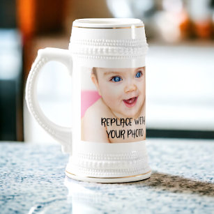 Easy design unique one of a kind personalised beer stein