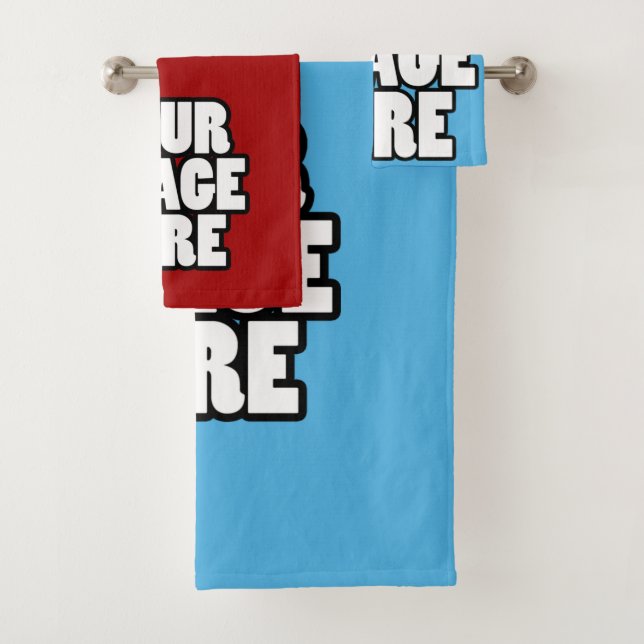 Easy Design Your Own Unique Personalised Bath Towel Set (Insitu)