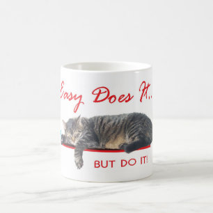 easy does it cat coffee mug