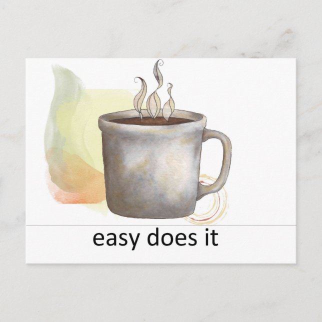 "easy does it" postcard (Front)