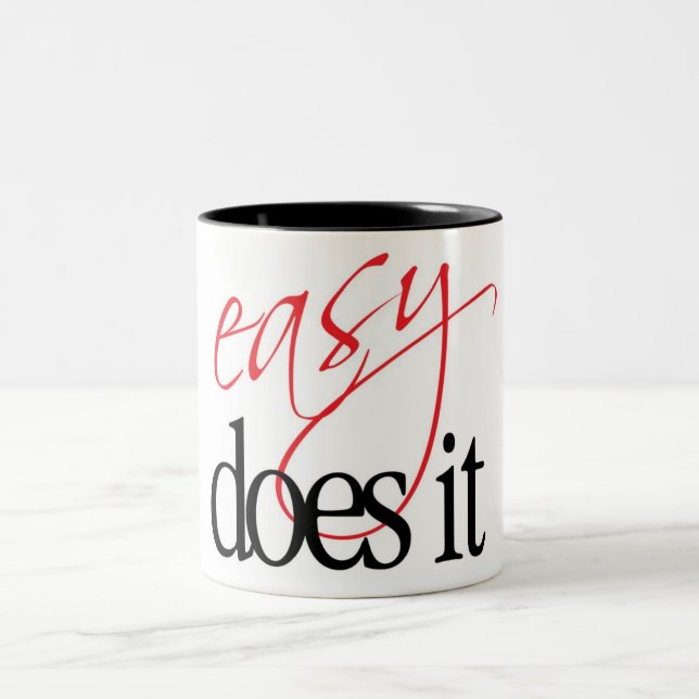 easy does it Two-Tone coffee mug (Center)