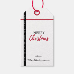Easy Edit Name Christmas Gift Tag Favour tag