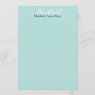 Easy Elegance Caspian Blue Personalised Flat Cards