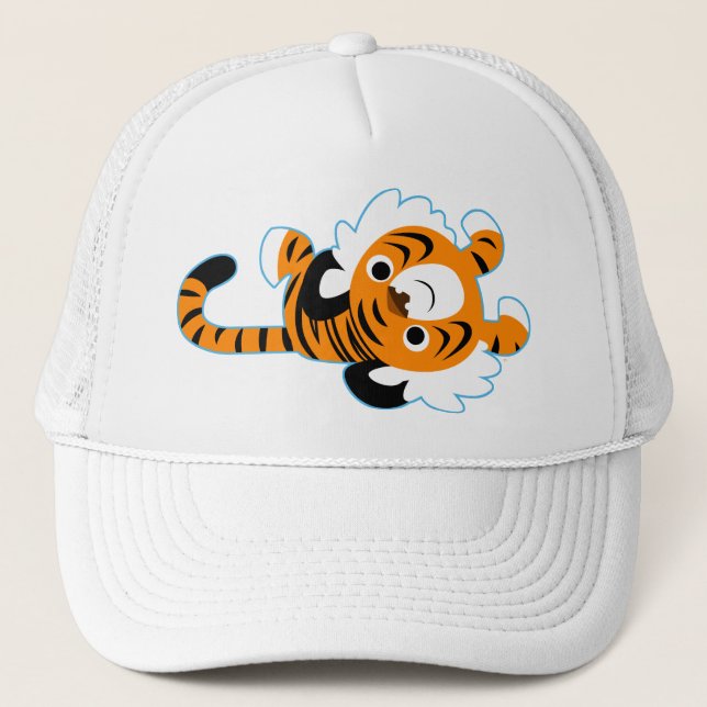 Easy-Going Cute Cartoon Tiger Hat (Front)