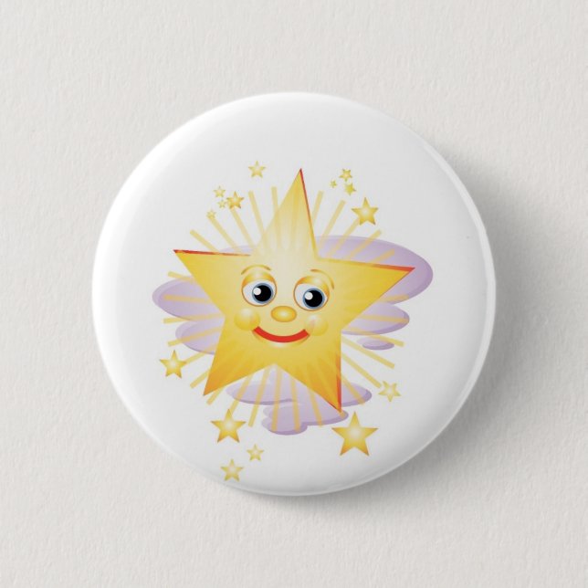 Easy Going Shining Star 6 Cm Round Badge (Front)
