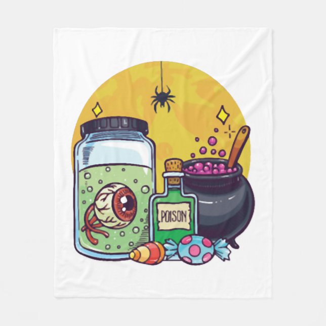easy Halloween costume halloween mood  Fleece Blanket (Front)
