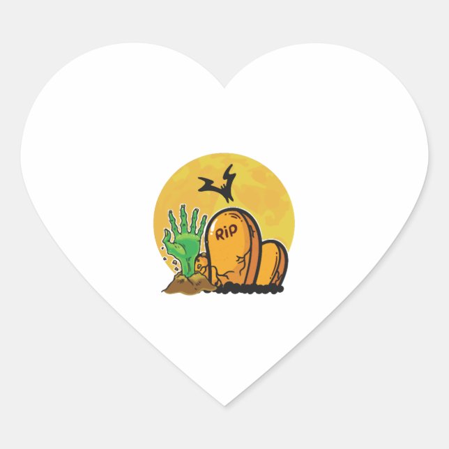 easy Halloween costume halloween mood Heart Sticker (Front)