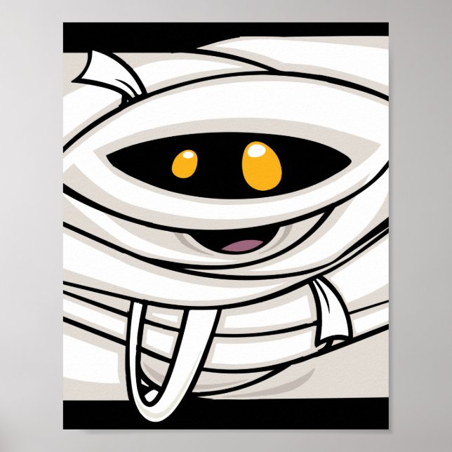 Easy Halloween Costume  Mummy  Wrap Face Poster (Front)