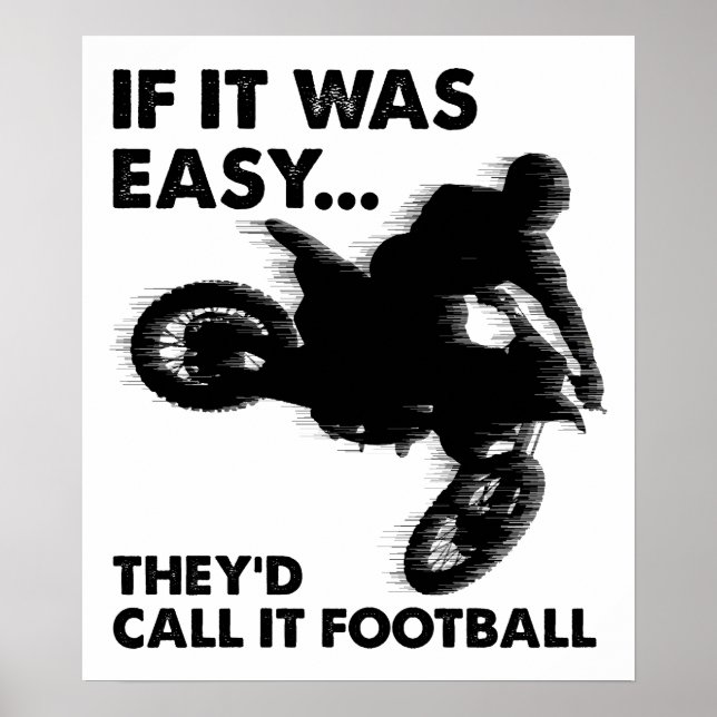 Easy is Football Funny Poster (Front)