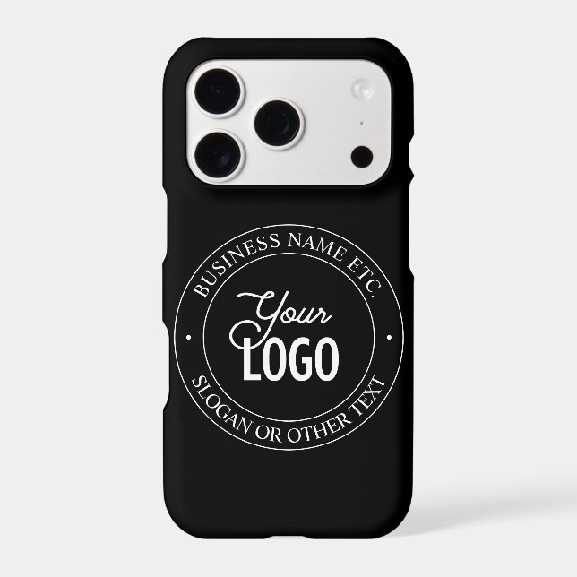 Easy Logo Replacement & Customisable Text | Black (Back)