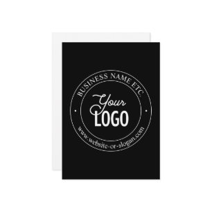 Easy Logo Replacement & Customisable Text   Black Card