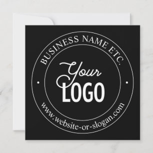 Easy Logo Replacement & Customisable Text   Black Card