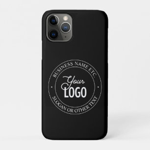Easy Logo Replacement & Customisable Text   Black iPhone 11 Pro Case