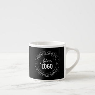 Easy Logo Replacement & Customisable Text   Black  Espresso Cup