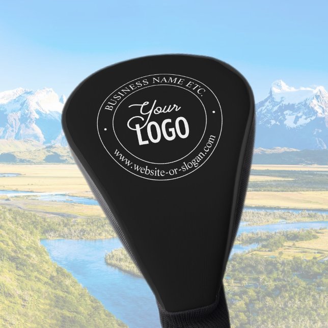 Easy Logo Replacement & Customisable Text | Black Golf Head Cover (Creator Uploaded)