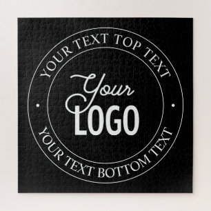Easy Logo Replacement & Customisable Text   Black Jigsaw Puzzle