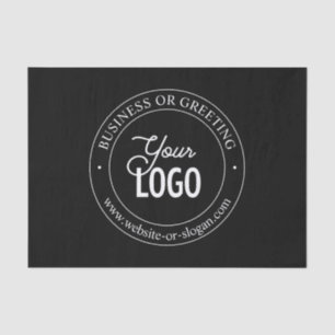 Easy Logo Replacement & Customisable Text   Black Tissue Paper