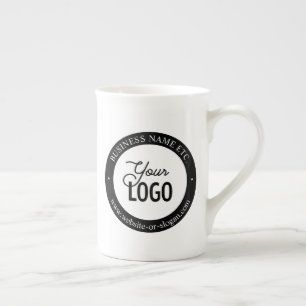 Easy Logo Replacement & Customisable Text Bone China Mug