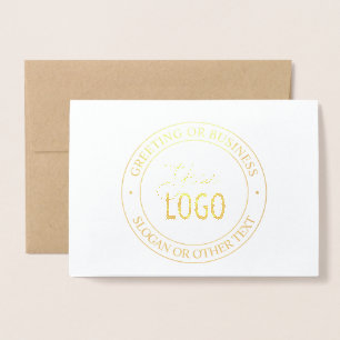 Easy Logo Replacement & Customisable Text Foil Card