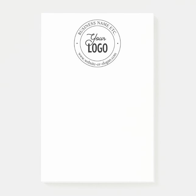Easy Logo Replacement & Customisable Text Post-it Notes (Front)