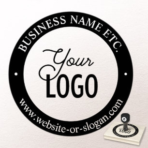 Easy Logo Replacement & Customisable Text Rubber Stamp