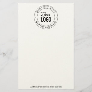 Easy Logo Replacement & Customisable Text Stationery