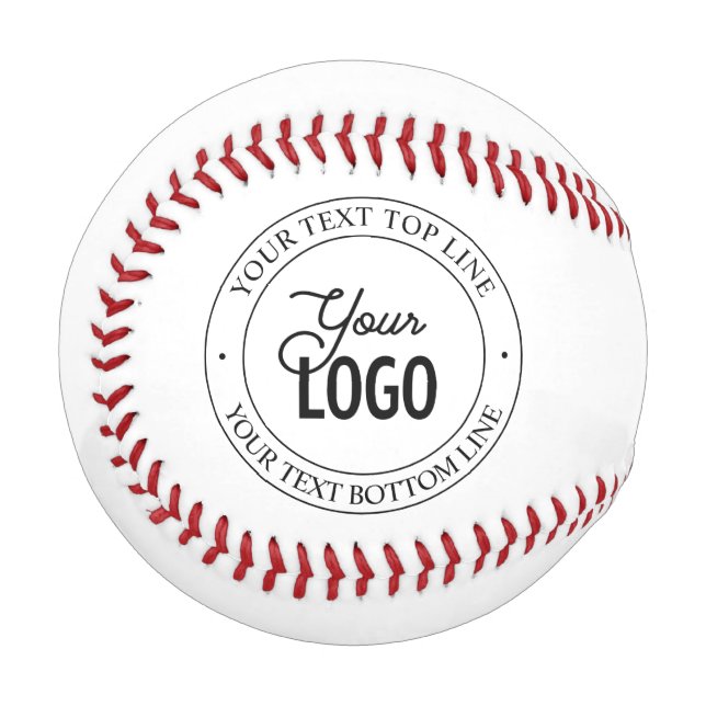 Easy Logo Replacement & Customisable Text | White Baseball (Front Left)