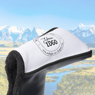 Easy Logo Replacement & Customisable Text White Golf Head Cover