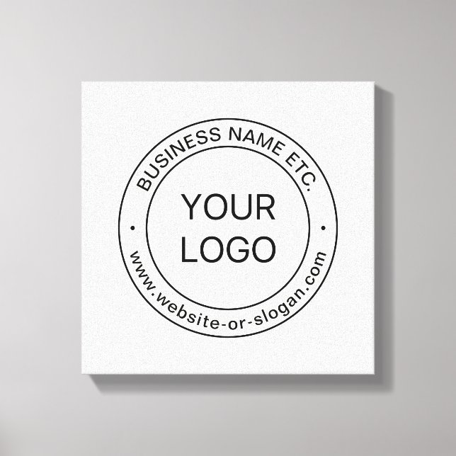 Easy Logo Replacement & Editable Text | Off White Canvas Print (Front)