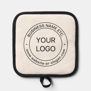 Easy Logo Replacement & Editable Text Off White Pot Holder