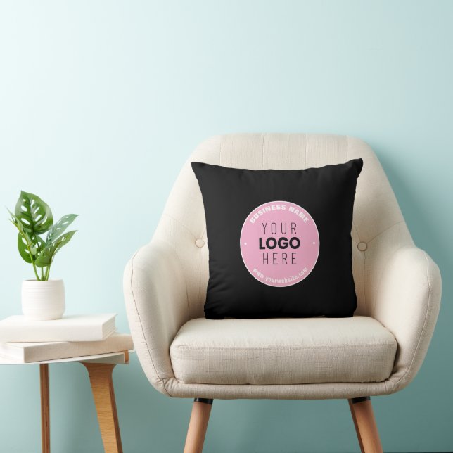 Easy Logo Replacement & Editable Text | Pink/DIY Cushion (Chair)