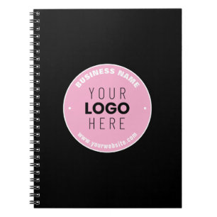 Easy Logo Replacement & Editable Text Pink/DIY Notebook