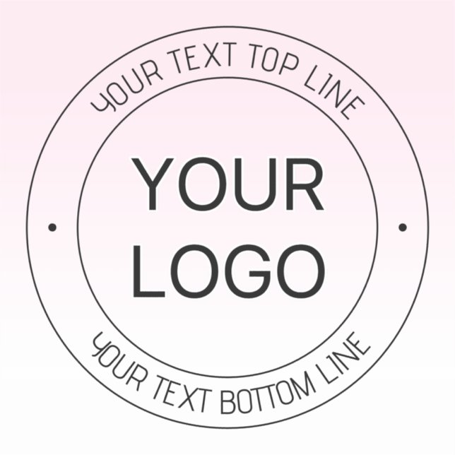 Easy Logo Replacement & Editable Text Pink Ombre (Front)