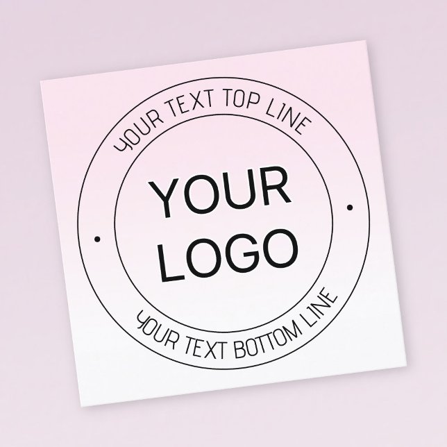 Easy Logo Replacement & Editable Text Pink Ombre Loyalty Card (Creator Uploaded)