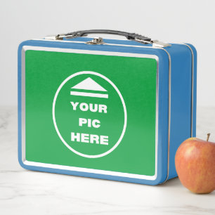 EASY! Metal Lunchbox - Light Blue - Custom