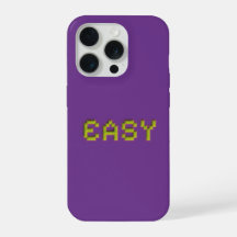 EASY Neon Pixel Art iPhone Case - Purple 3D Gaming