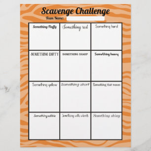Easy office scavenger hunt game board letterhead
