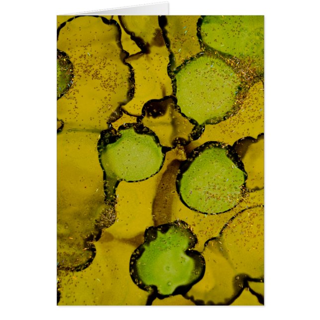 Easy Peasy - Abstract painted ink green circles (Front)