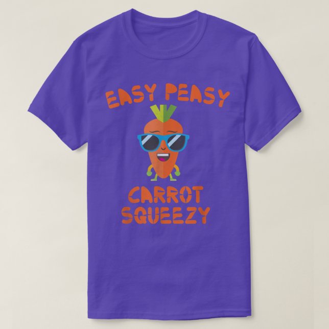 Easy Peasy Carrot Squeezy Drink Carrot Juice Vegan T-Shirt (Design Front)