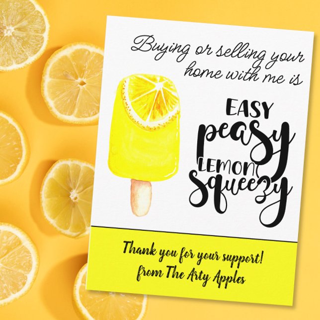 Easy Peasy Lemon Real Estate marketing Postcard (Creator Uploaded)
