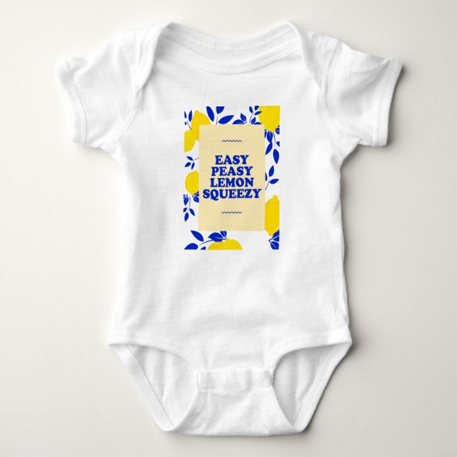 Easy Peasy Lemon Squeezy  Baby Bodysuit (Front)